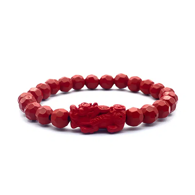 玉临门 国潮 招财纳福 貔貅转运 再造辰砂朱砂 手串 男女同款情侣款