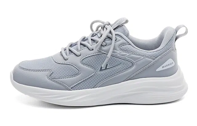 Warrior Low-Top Running Shoes White Grey