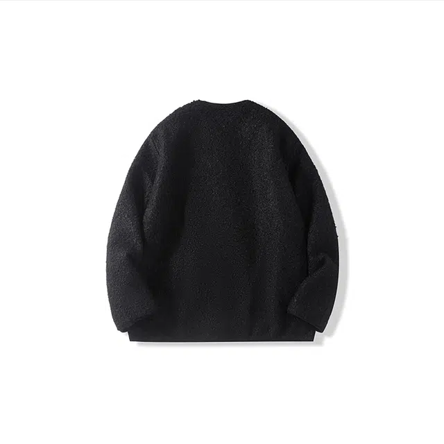 我是大卫 纯色简约羊羔毛保暖加厚休闲夹克外套 男女同款