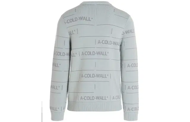 A-COLD-WALL* Letter Print Crewneck Sweater Gray