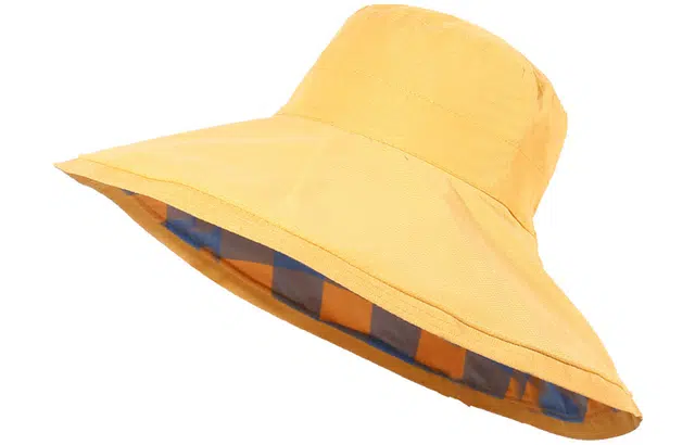 优幽兰 双面格子夏季薄款大帽檐时尚百搭韩版潮流户外旅拍休闲简约穿搭 聚酯纤维 防晒帽 女款