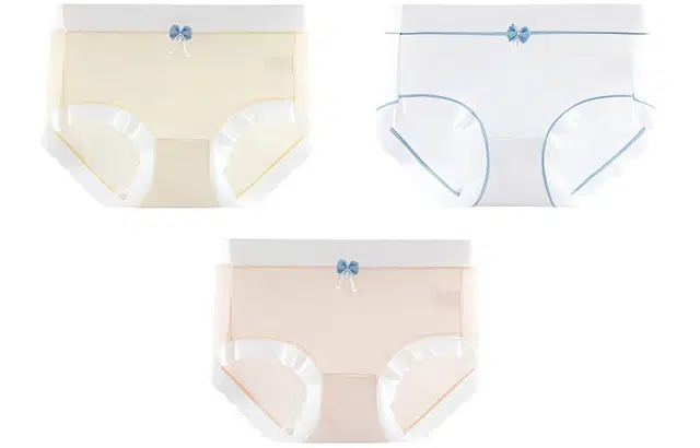 帕兰朵 无痕甜美可爱中腰三角木耳边内裤 女款