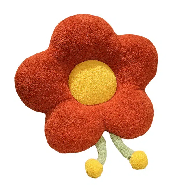 狐狸仙 泰迪绒花朵抱枕 玩偶 毛绒公仔