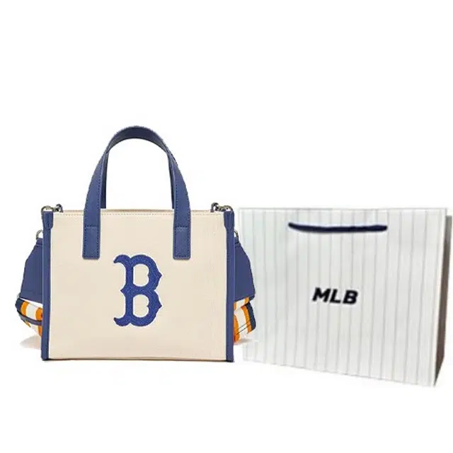 MLB Mini Tote Bag Blue White