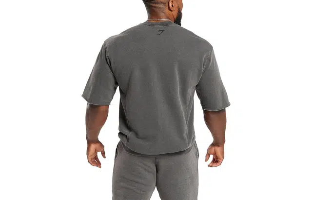 GYMSHARK HERITAGE WASHED SHORT SLEEVE CREW LogoT