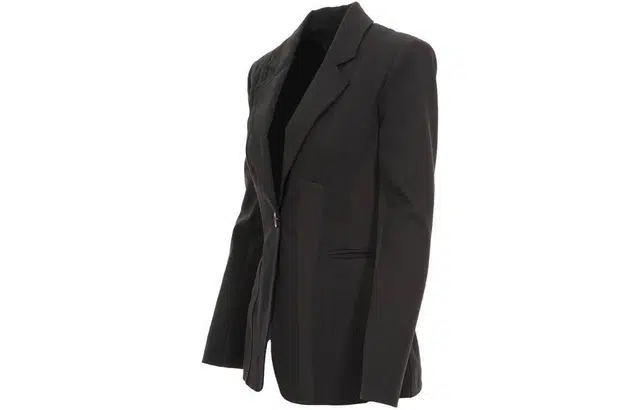PINKO Dual-Fabric Single-Breasted Blazer