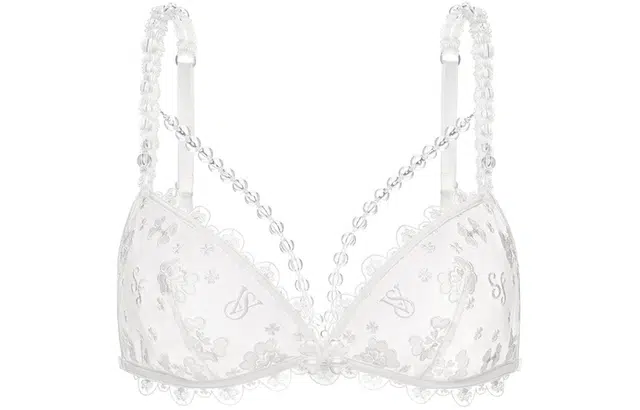 Victoria's Secret x SUSAN FANG pink Customized mesh lacemilk white