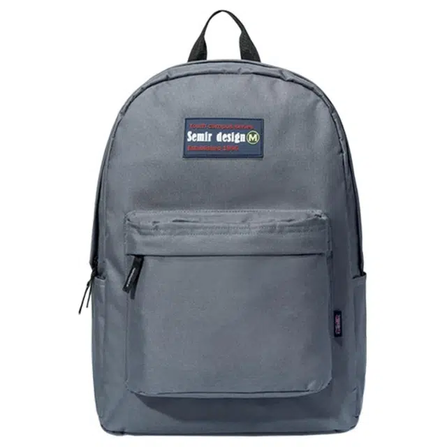 森马 初中高中生旅行 拉链开合 涤纶 电脑包书包背包双肩包 大号 男女同款情侣款 中灰/酒红/橡皮粉/灰蓝/黑色