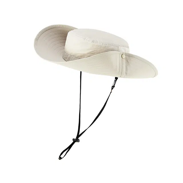 白卷 夏季休闲简约遮阳帽速干折叠 聚酯纤维 渔夫帽 男女同款情侣款