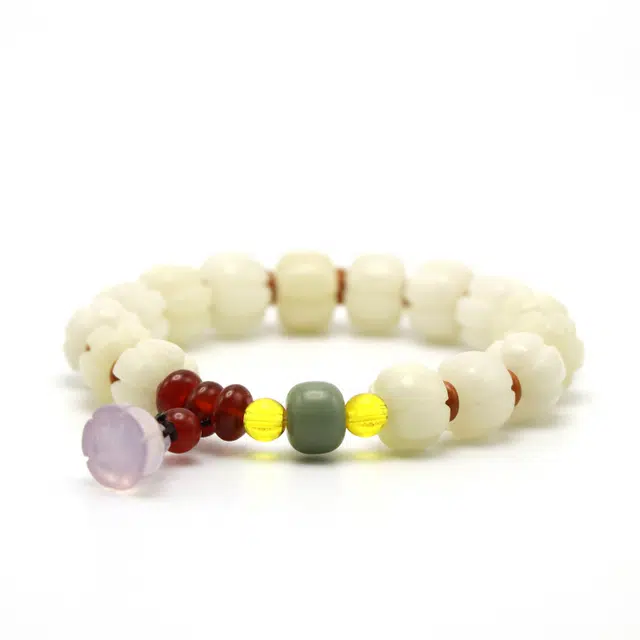 宝罗拉 文玩手串 白玉菩提 佛珠盘玩 男女同款情侣款