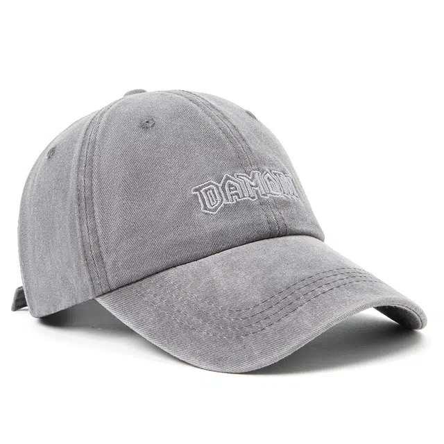 白卷 软顶休闲嘻哈遮阳帽水洗做旧字母 棉 棒球帽 男女同款情侣款