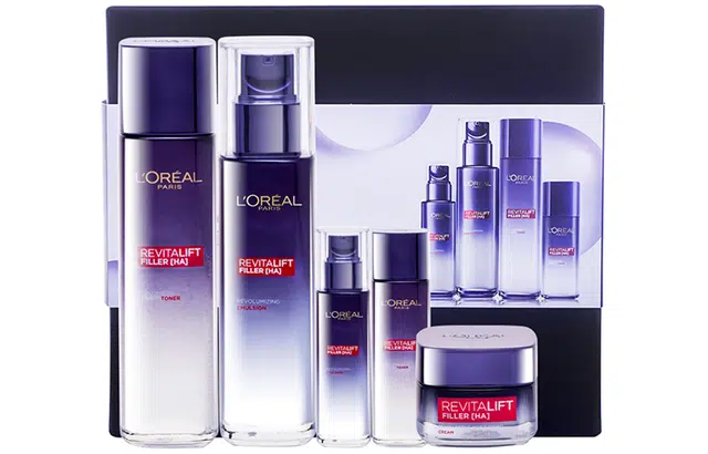 欧莱雅 玻尿酸礼盒护肤套装 保湿滋润补水收缩毛孔 五件套