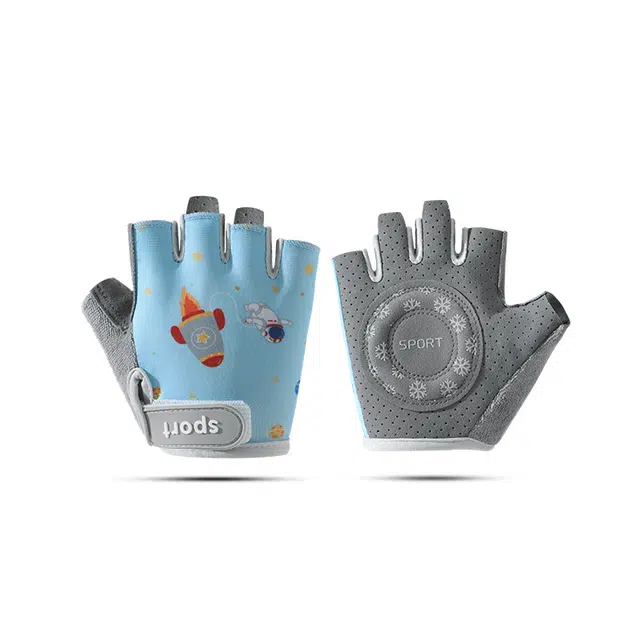 浪莎 骑行加厚护垫防起茧耐磨防滑透气单杠小孩轮滑透气 运动手套 儿童款