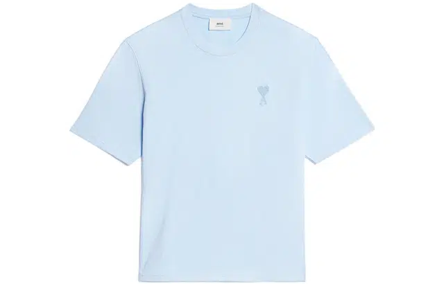 AMIPARIS Heart Embroidery Black Tee