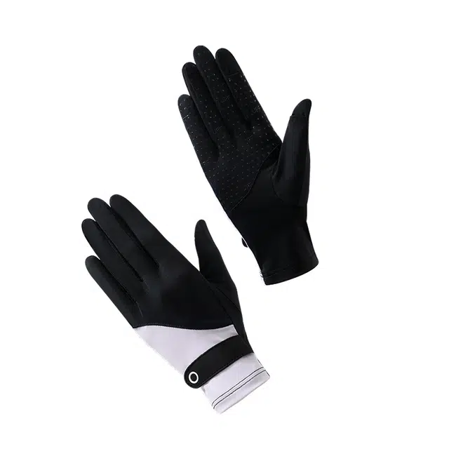 浪莎 防紫外线骑行开车可触屏 透气 防晒手套 女款