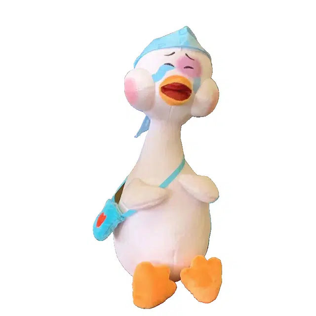 安之静雅 “被揍了鸭”搞怪小鸭子 创意鸭鸭布娃娃 萌趣可爱摆件 玩偶 毛绒公仔