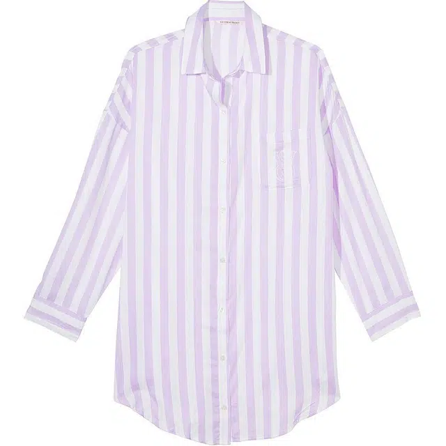 Victoria's Secret Modal-Cotton SleepshirtUnicorn Purple Stripes