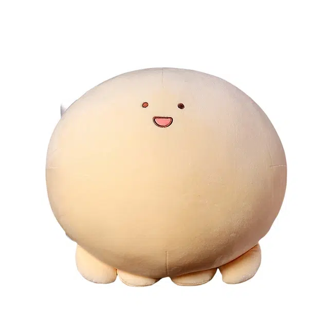 万童乐 可爱软萌兜兜章鱼团子 治愈抱枕 玩偶 毛绒公仔