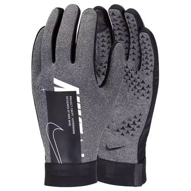 Nike Logo Sports Gloves Gray