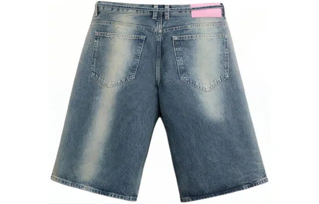 ZARA Relaxed Denim Shorts Blue