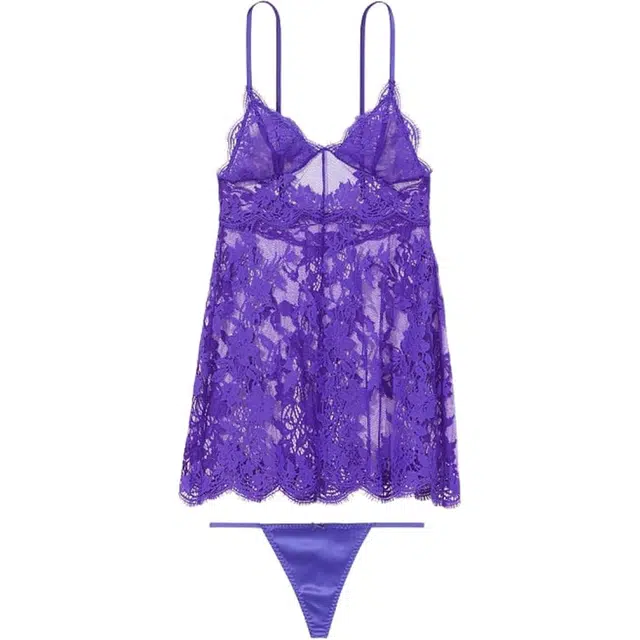 Victoria's Secret SEXY KI Floral Embroidered Lace SexySleepingDressPe