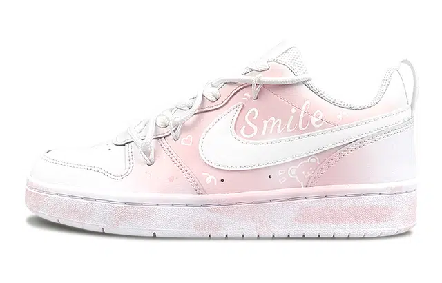 Nike Court Borough Low GS White Pink