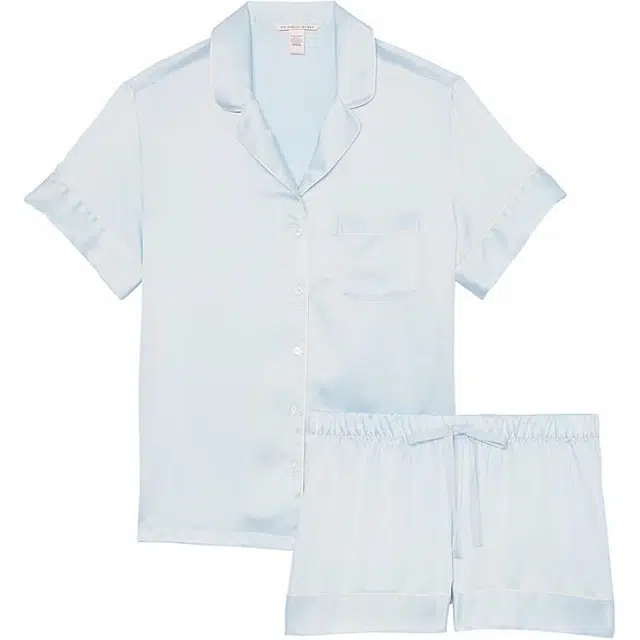 Victoria's Secret Satin Short Pajama SetBallad Blue