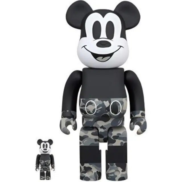 BE@RBRICK x BAPE BAPE MICKEY MOUSE Camo Grey