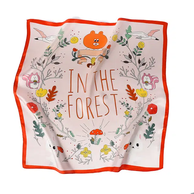 杭丝路 小方巾宝宝婴儿防风真丝围巾三角纱巾护颈围脖 丝巾 儿童款