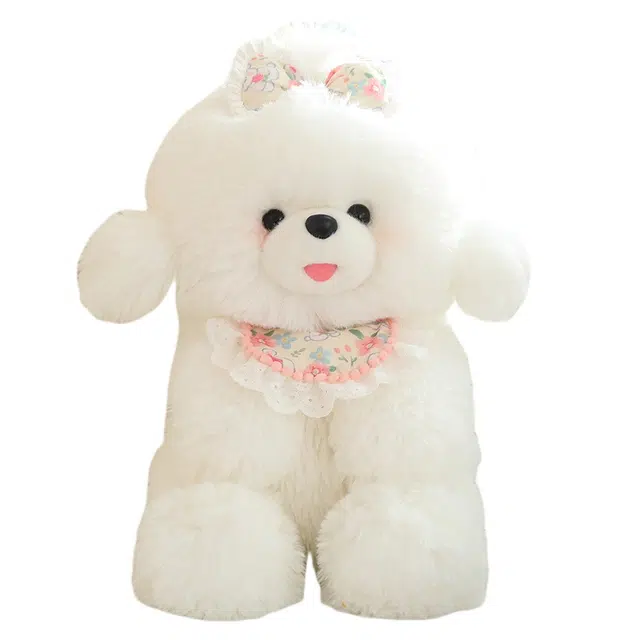 狐狸仙 可爱白色 西高地修比熊 娃娃 玩偶 毛绒公仔