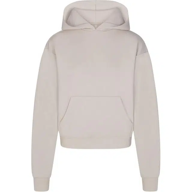 SKIMS COTTON FLEECE CLASSIC HOODIE STONE