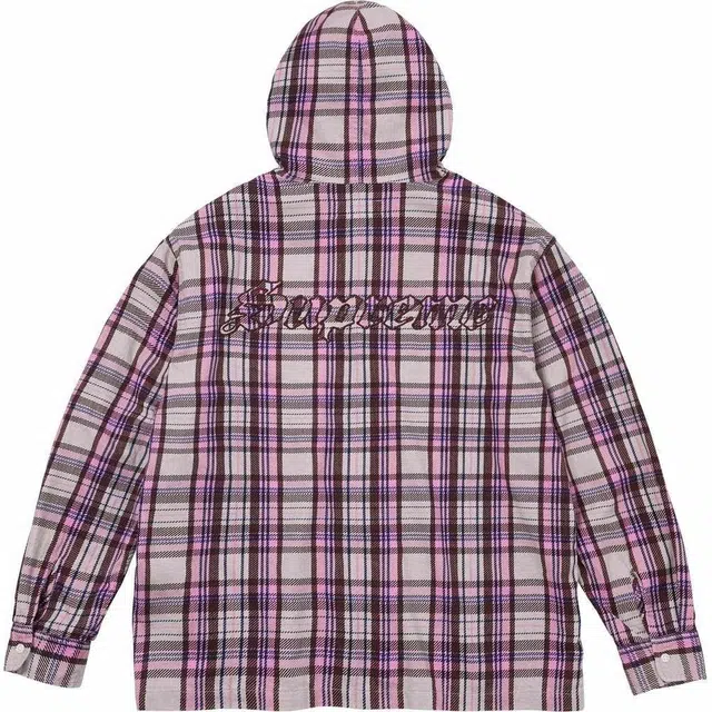 Supreme SS24 WEEK12 PRINTED HOODED FLANNEL SHIRT