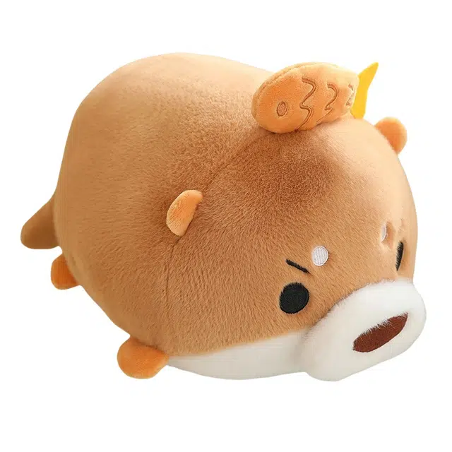 咔噜噜 超萌趴款水獭抱枕 玩偶 毛绒公仔