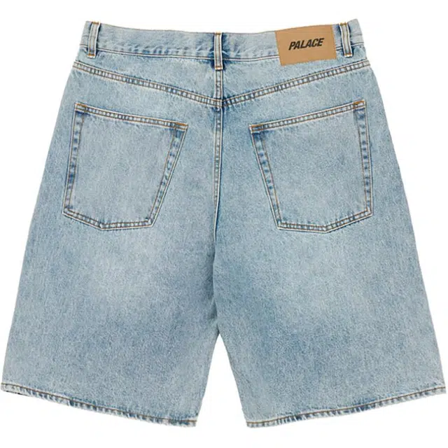 PALACE SS24 JEAN SHORT LIGHT STONE WASH