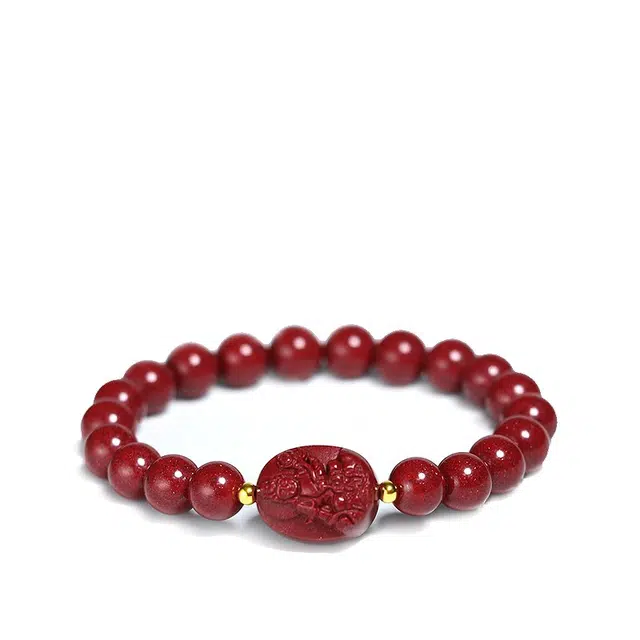 媚之吻 官方旗舰店正品紫金砂本命年十二生肖本命佛 再造辰砂朱砂 玉石手串 儿童款