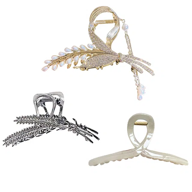 妖娆猫 气质日韩仙气麦穗精致  后脑勺 抓夹大号高级感鲨鱼夹头饰 发夹 女款