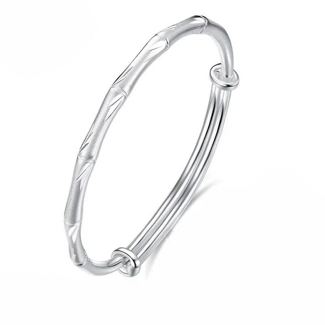 大唐国鼎 国风节节高升竹节竹报平安国潮复古新中式枫叶铃铛精致古风气质优雅轻奢小众莫比乌斯 合金 手镯 女款