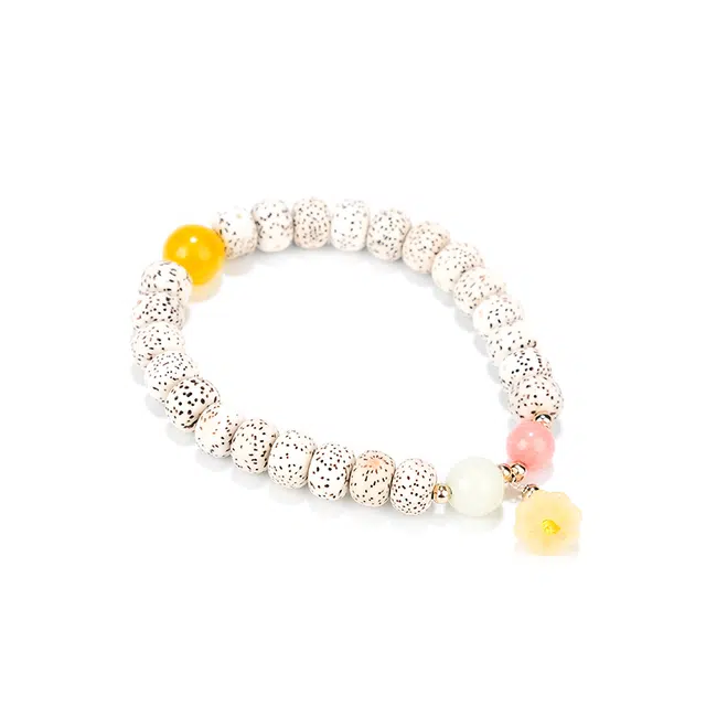 宝罗拉 文玩首饰带玉石小莲蓬 星月菩提 手串 男女同款情侣款