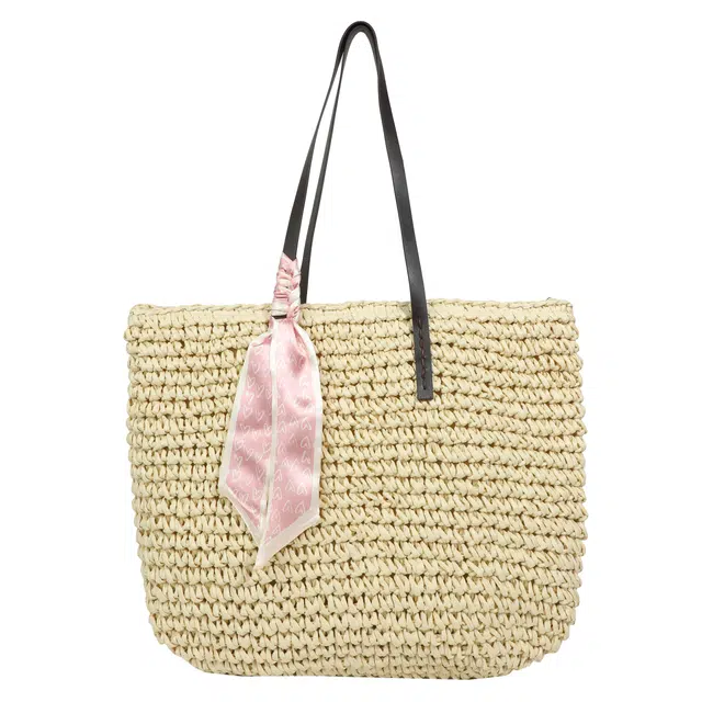 爱尔绅特 度假 大容量 百搭 夏天 编织 草编 海边沙滩包 草 单肩包 常规 女款 白色/卡其色/绿色/棕色