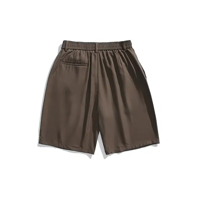 雅鹿 薄款透气弹力凉感宽松直筒休闲短裤 男款
