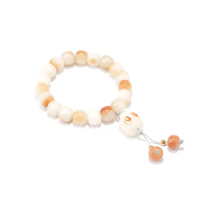 宝罗拉 佛珠盘玩文玩白兔 菩提根 手串 男女同款情侣款