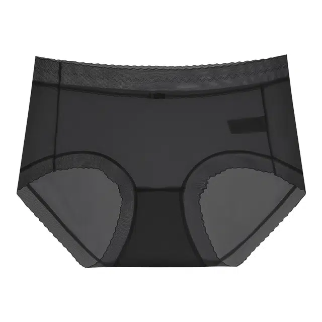 雅鹿 清凉无痕舒适透气纯色中腰内裤 女款 黑色