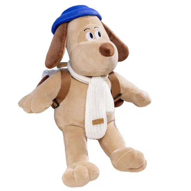 安之静雅 可爱背包贝壳狗 玩偶 毛绒公仔