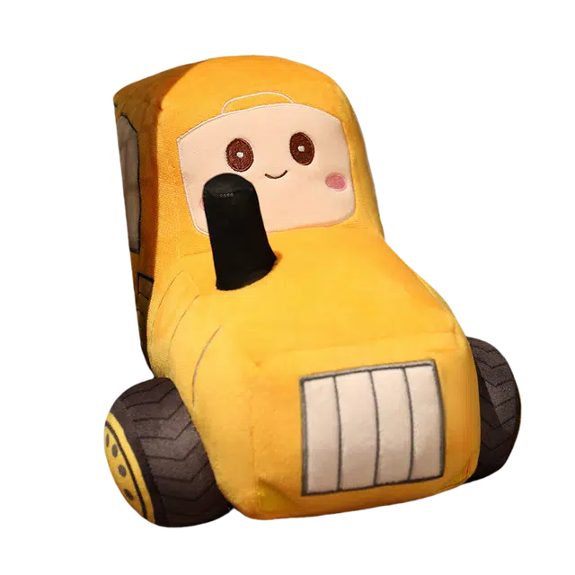 嗷嗷熊 卡通小拖拉机抱枕 仿真挖掘机小汽车 陪伴安抚 玩偶 毛绒公仔