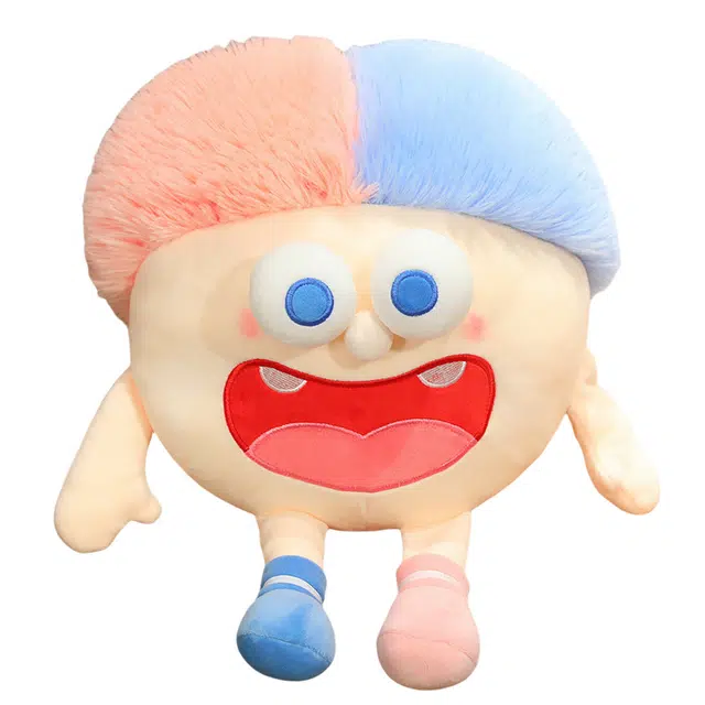 嗷嗷熊 卡通大笑小毛孩抱枕 陪伴安抚 玩偶 毛绒公仔