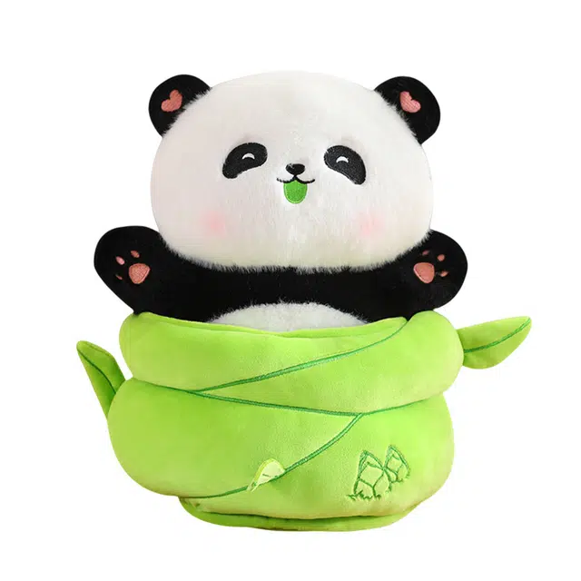 狐狸仙 可爱竹笋熊猫套装 小熊布娃娃 安抚陪伴 玩偶 毛绒公仔