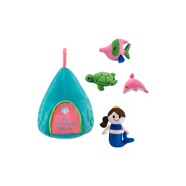 狐狸仙 趣味益智海洋城堡 美人鱼 乌龟 海豚的家 玩偶 毛绒公仔