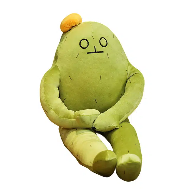 狐狸仙 治愈系仙人掌抱枕 安抚靠枕 玩偶 毛绒公仔