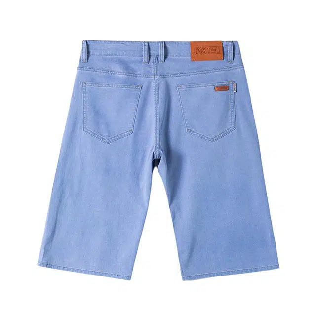 雅鹿 薄款宽松直筒运动休闲水洗耐磨牛仔短裤 男款