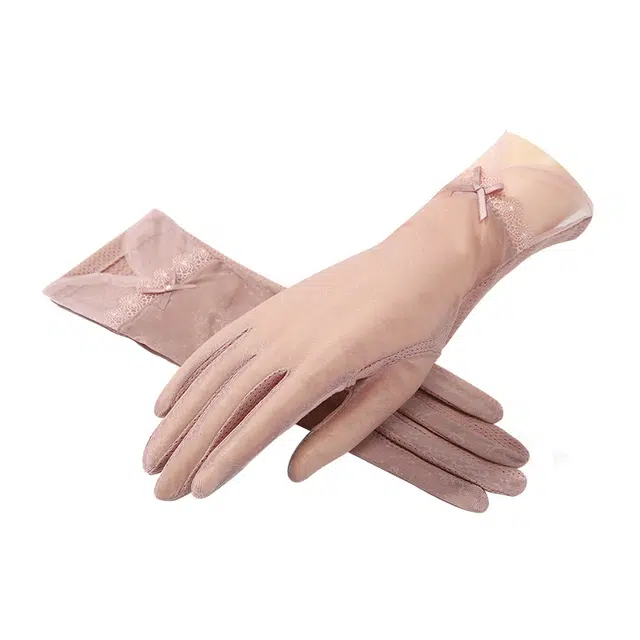 浪莎 防紫外线遮阳开车骑行来练车可触屏护腕 防晒手套 女款